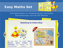 Tablet Screenshot of easy-maths-set.com